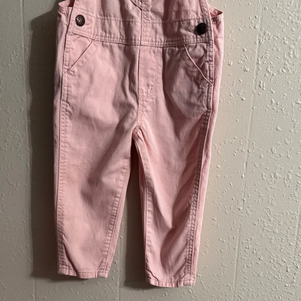 OshKosh B'gosh Light Pink Heart Overalls